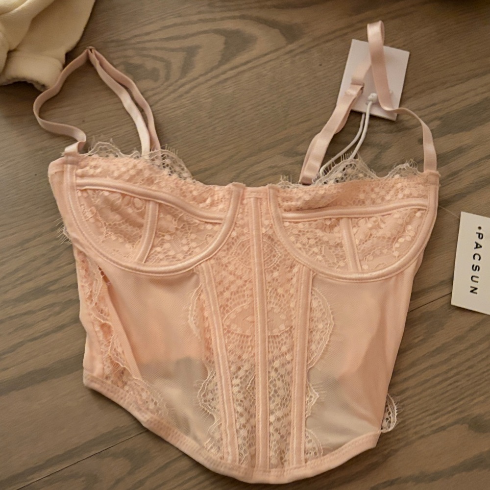 PacSun Blush Lace Bustier